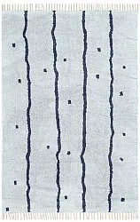 Dywany shaggy - Leora Natural Cotton Shaggy (szaro/niebieski)