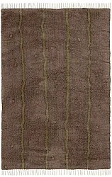 Dywany shaggy - Leora Natural Cotton Shaggy (brązowy/oliwkowy)