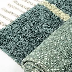 Dywany shaggy - Leora Natural Cotton Shaggy (zielony)