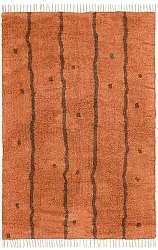 Dywany shaggy - Leora Natural Cotton Shaggy (pomarańczowy/brązowy)
