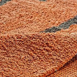 Dywany shaggy - Leora Natural Cotton Shaggy (pomarańczowy/brązowy)