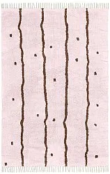Dywany shaggy - Leora Natural Cotton Shaggy (różowy/brązowy)