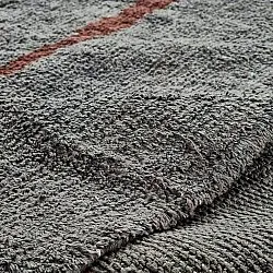 Okrągły dywan - Leora Natural Cotton Shaggy (czarny/brązowy)