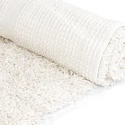Dywany shaggy - Lindos Natural Cotton Shaggy (biały)