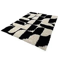 Dywany shaggy - Marvao Natural Cotton Shaggy (złamana biel/czarny)