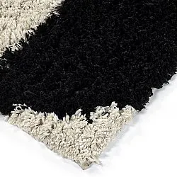 Dywany shaggy - Marvao Natural Cotton Shaggy (złamana biel/czarny)