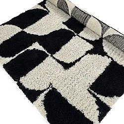 Dywany shaggy - Marvao Natural Cotton Shaggy (złamana biel/czarny)