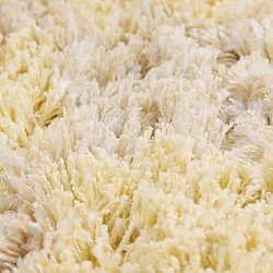 Dywany shaggy - Methoni Check Cotton Shaggy (kremowy/jasnożółty)