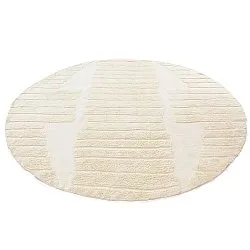 Okrągły dywan - Rani Natural Cotton Shaggy (beżowy)