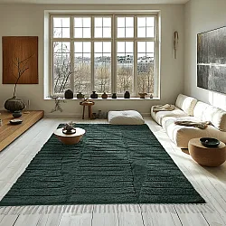 Dywany shaggy - Rani Natural Cotton Shaggy (zielony)