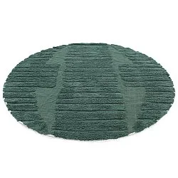 Okrągły dywan - Rani Natural Cotton Shaggy (zielony)
