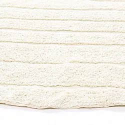 Okrągły dywan - Rani Natural Cotton Shaggy (białawy)