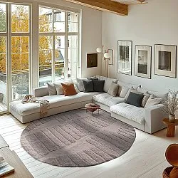 Okrągły dywan - Rani Natural Cotton Shaggy (kolor ciemnoszary)