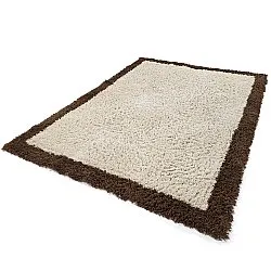 Dywany shaggy - Sagres Natural Cotton Shaggy (złamana biel/brązowy)