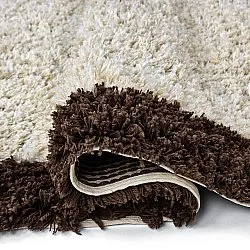 Dywany shaggy - Sagres Natural Cotton Shaggy (złamana biel/brązowy)
