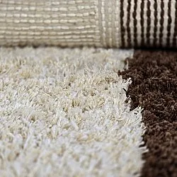 Dywany shaggy - Sagres Natural Cotton Shaggy (złamana biel/brązowy)
