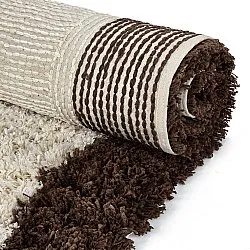 Dywany shaggy - Sagres Natural Cotton Shaggy (złamana biel/brązowy)