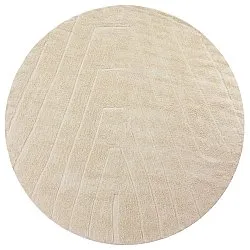 Okrągły dywan - Sivia Natural Cotton Shaggy (beżowy)