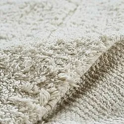 Okrągły dywan - Sivia Natural Cotton Shaggy (białawy)