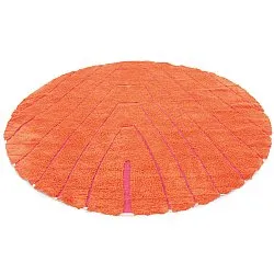 Okrągły dywan - Sivia Natural Cotton Shaggy (czerwony/pomarańczowy)