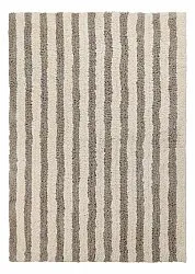 Dywany shaggy - Thira Stripe Cotton Shaggy (kremowy/taupe)