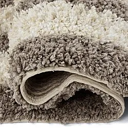 Dywany shaggy - Thira Stripe Cotton Shaggy (kremowy/taupe)