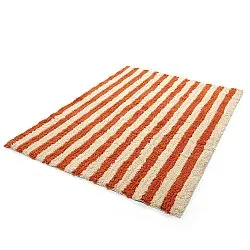 Dywany shaggy - Thira Stripe Cotton Shaggy (jasnożółty/jasnopomarańczowy)