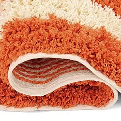 Dywany shaggy - Thira Stripe Cotton Shaggy (jasnożółty/jasnopomarańczowy)