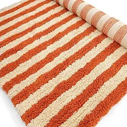 Dywany shaggy - Thira Stripe Cotton Shaggy (jasnożółty/jasnopomarańczowy)