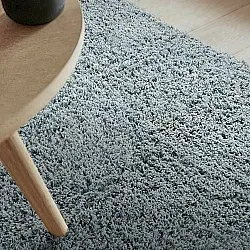 Dywany shaggy - Combarro Solid Cotton Shaggy (jasnoniebieski)