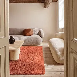 Dywany shaggy - Combarro Solid Cotton Shaggy (jasnopomarańczowy)