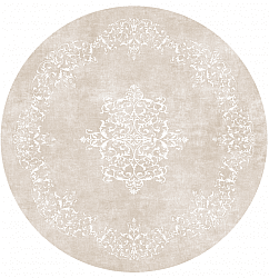 Okrągły dywan - Santi (beżowy/biały)