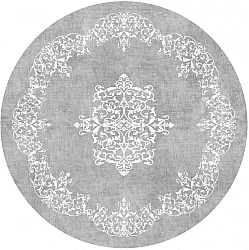 Okrągły dywan - Santi (szary/biały)