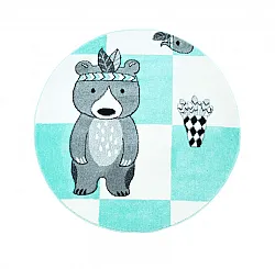 Dywan dziecicęy - Bueno Indian Bear Rund (turkus)