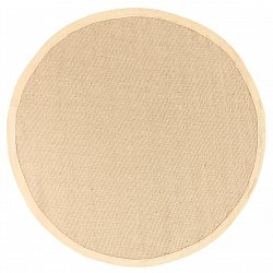 Okrągły dywan (sizal) - Agave (beżowy/beżowy)