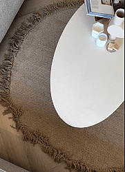 Okrągły dywan - Pike (beżowy)