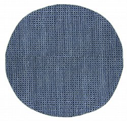Okrągły dywan - Snowshill (niebieski/czarny)