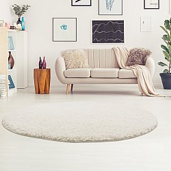 Okrągły dywan - Soft Shine (biały)