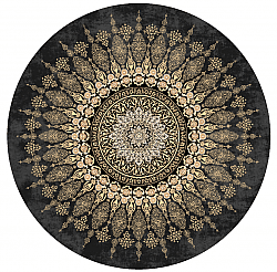 Okrągły dywan - Sandrigo (czarno/złoty)