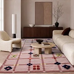 Dywan wełniany - Lausanne Flatweave Tufted Premium (różowy)