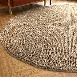 Okrągły dywan - Avafors Wool Bubble (jasnobrązowy/biały)