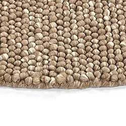 Okrągły dywan - Avafors Wool Bubble (jasnobrązowy/biały)