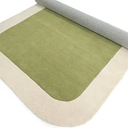Dywan wełniany - Puri Hand Tufted Wool Premium (zielony/kremowy)