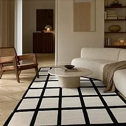 Dywan wełniany - Syl Hand Tufted Wool Premium (czarny/biały)