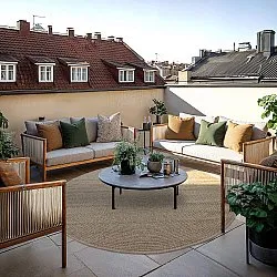 Okrągły dywan - Indoor/Outdoor Arlo (beżowy)