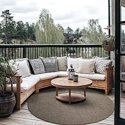 Okrągły dywan - Indoor/Outdoor Bennett (beżowy)