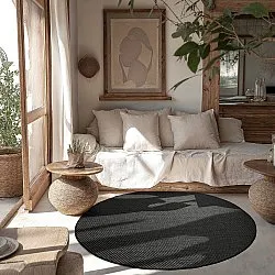 Okrągły dywan - Indoor/Outdoor Bennett (czarny)