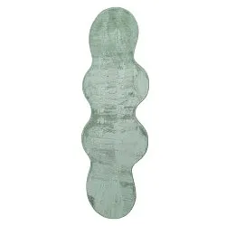Falowany Dywan Chodnikowy - Aranga Super Soft Fur (zielony)