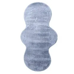 Falowany Dywan Chodnikowy - Aranga Super Soft Fur (stalowy niebieski)