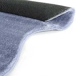 Falowany Dywan Chodnikowy - Aranga Super Soft Fur (stalowy niebieski)